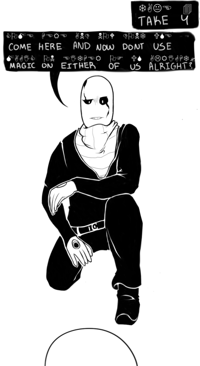 doomanddemise:  Part 1 Part 2 More of Sans wise guy personality annoying Gaster 