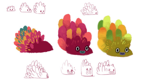 I also did concepts for “germs” (Like imaginary creatures based on bacterias and germs). It looks li