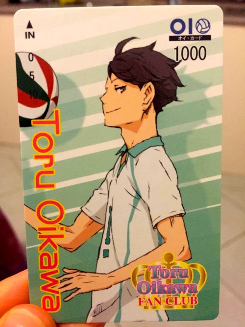 ebe-bee:  Okay, so Oikawa literally has his own official & organised fan club. As a member you get an Oi-Card (omfg), and it says you can use it at Shimada Mart, Sakanoshita Shoten and various other stores with benefits. I just can’t believe this