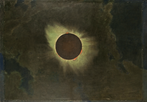 dame-de-pique:Howard Russell Butler - Solar eclipse as seen from Baker, Oregon, 1918