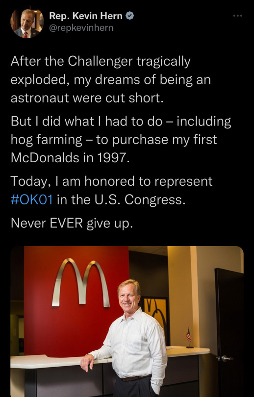 cryptid-sighting:afloweroutofstone:Bro whatI am average American man, I give up dreams of astronaut and work fifteen hours in hog farm to buy one hamburger restaurant 