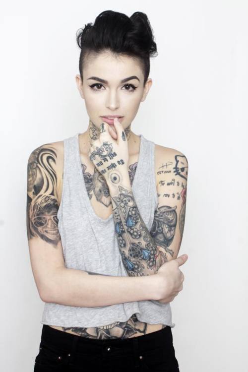 leighravensg:  Leigh Raven / -  Messy hair, don’t care. @steveazzara @suicidegirls @247inkmag
