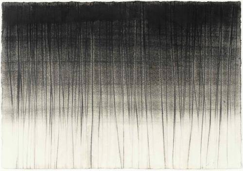 thunderstruck9:Antony Gormley (British, b. 1950), Rain XI, 2014. Carbon and casein on paper, 27.5 x 38 cm.