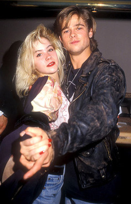 vintagesalt:  Christina Applegate & Brad Pitt, 1988