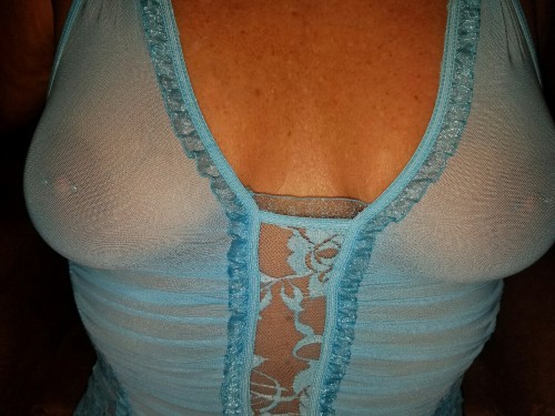 Blue see thru http://Lnacouple.tumblr.com What is so sexy I love see thru clothing and you pierced n
