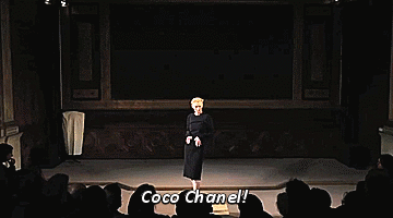 Tilda Swinton Striking Fierce Poses And Calling Out The Names Of Fashion's Legendary Greats In Her Performance