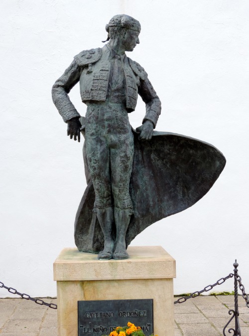 Escultura de Cayetano Ordoñez, Torero, Ronda, Málaga, Andalucía.Cayetano Ordóñez y Aguilera (1904-19