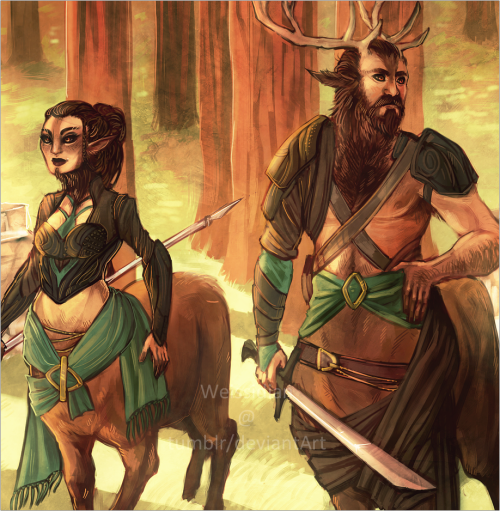 weissidian:  I started this probably like a year ago and finally finished it today, I don’t know how I didn’t finish it ages ago because it was so close to being done when I came across the file haha. So here are some elk centaur things! I suggest