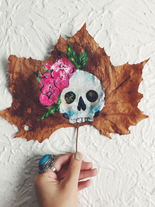 wordsnquotes:  culturenlifestyle: Artist Valeria Prieto Composes Beautiful Illustrations on Fallen Autumn Leaves Inspired by autumn’s fallen leaves, Iowa based artist Valeria Prieto has composed a collection of drawings on dry leaves. She confesses