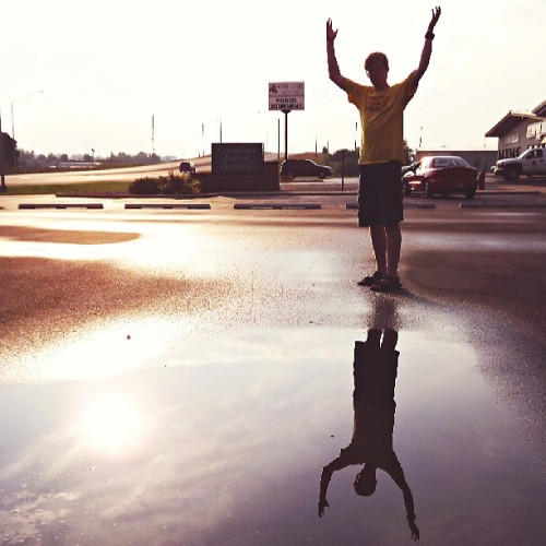 Been Traveling A Lot This Summer, Meeting Some Great People. #travel #rain #puddles #sunset #friends