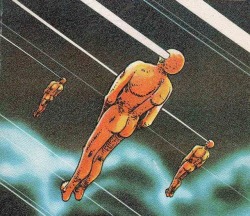70sscifiart:   Bosch Garcés, for the cover to a 1981 Spanish-language translation of To Your Scattered Bodies Go, by Philip José Farmer