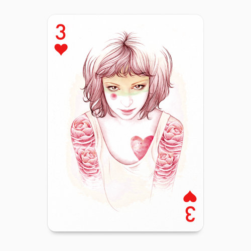 3 of Hearts by Mercedes deBellardhttp://inkbutter.com/3-of-hearts-by-mercedes-debellard