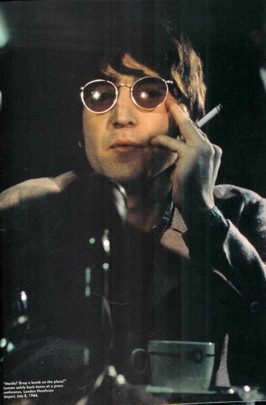 John At A Press Conference After Returning Home From Manila, 8th July 1966.