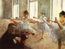 edgardegas-art:    Rehearsal  1879  Edgar Degas  