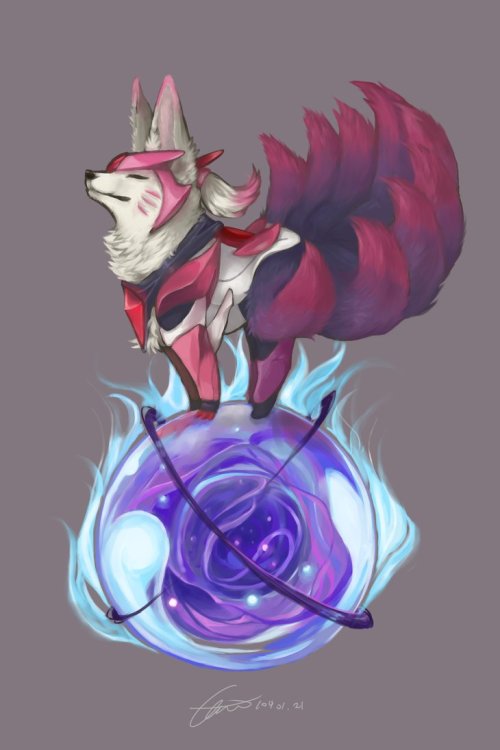 Ahri Dauntless skin by Bounce-W-T