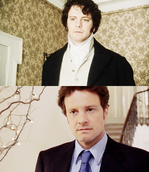 austenchanted:Pride and Prejudice (1995) + Bridget Jones’ Diary (2001)Colin Firth as Fitzwilliam Dar
