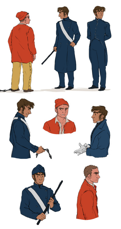 threadbaremillionaire: Assorted Toulon guys. (I suppose I should clarify this is younger Javert and 