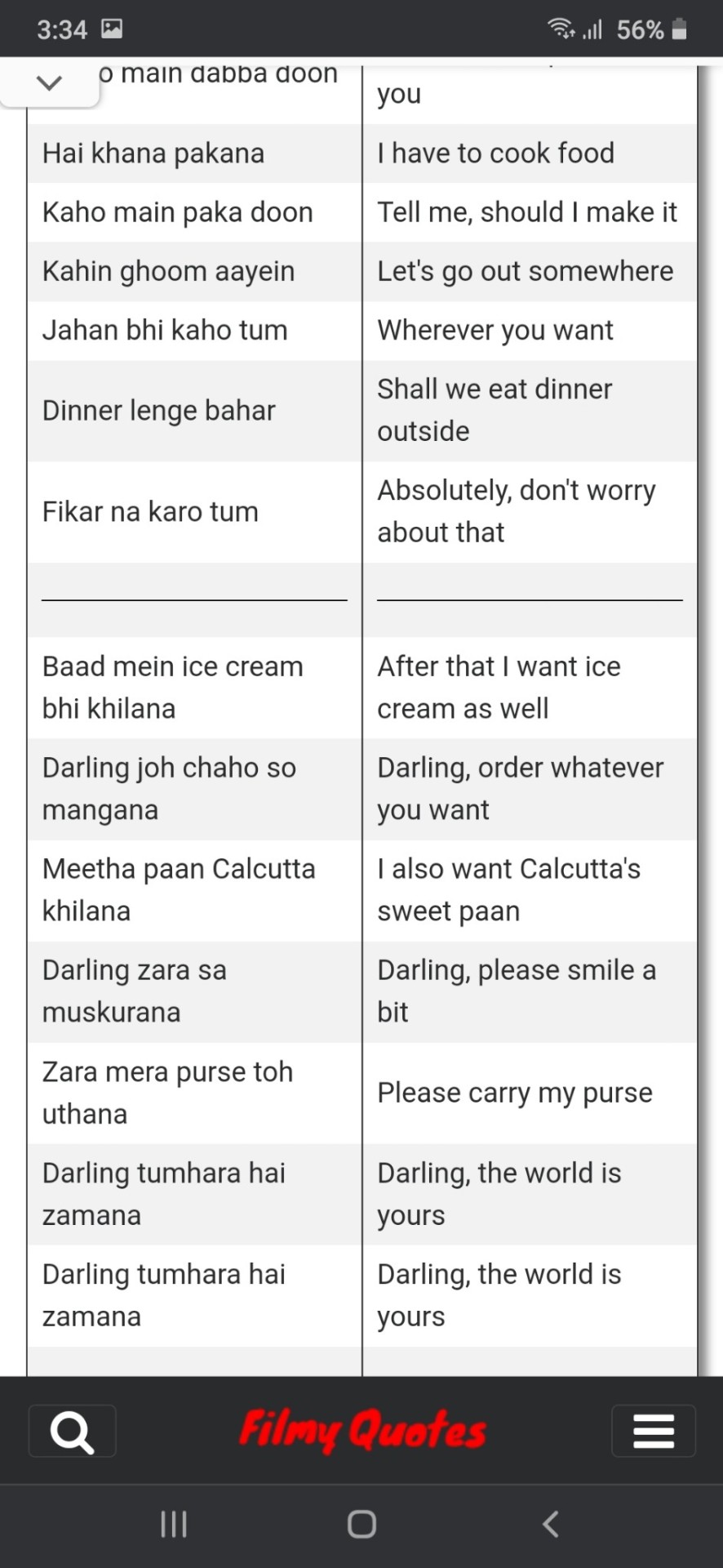 So I Was Listening To A "sunoji Dulhan Ek Baat Sunoji" (it's A Song From Hum Saath Saath Hain). And The