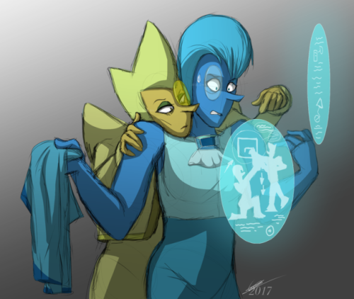 avr-arts:I want an su spinoff short of these two trying to escape space jail oitnb style.