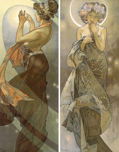 hirohamada:ART HISTORY MEME; 6 series:The Moon and the Stars, Alphonse Mucha [1/6]