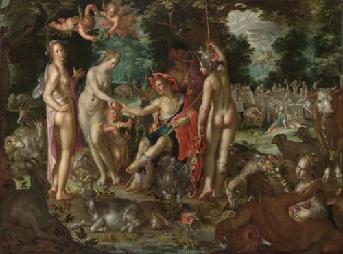 thisblueboy:  Joachim Wtewael (1566-Utrecht-1638), The Judgement of Paris, 1615, National Gallery, London 