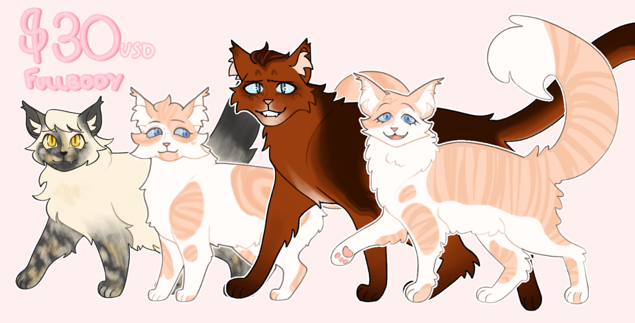 flutterheart on X: I made a reference sheet for Clanborn, pure-bred warrior  cats designs, mapping out each distinctive feature each Clan would possess,  each inspired by a certain big cat! #warriors #warriorcats #