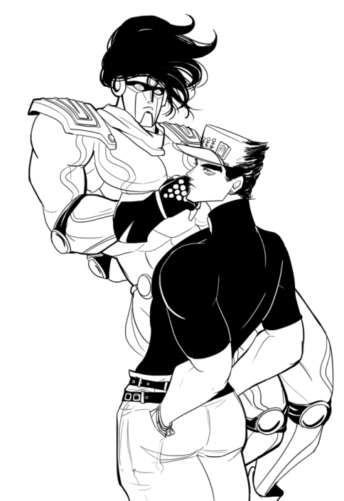 herzspalter:  Some late night Star Platinum & Jotaro doodles from Twitter!