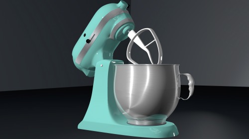 This 3D model of a Kitchenaid mixer was created by 2016 Digital Arts &amp; Design grad Jessica C