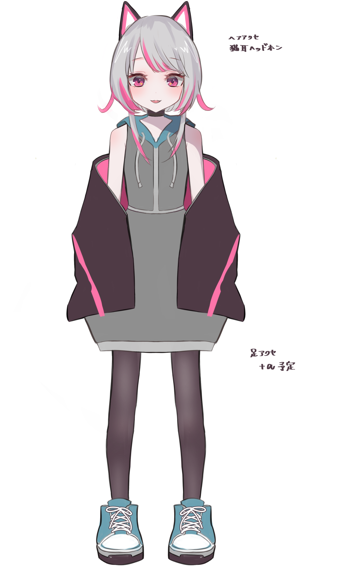 みしおみのうみ 企業バーチャルyoutuber キャラクターデザイン制作 カラーラフ 制作時間 4時間