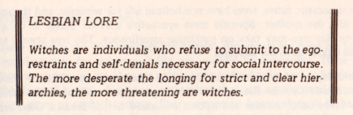 excerpt from the ripening: an almanac of lesbian lore & vision by lee lanning and vernette hart,