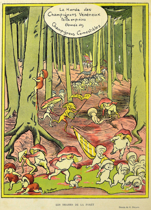 Georges Delaw (1871-1938), &lsquo;Les drames de la forêt&rsquo;, &ldquo;Le Rire&rdquo;, May 7, 1910S