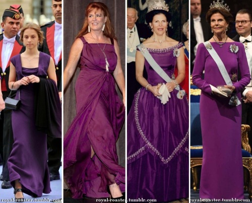 royal ladies in purple