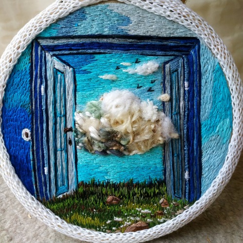 sosuperawesome:Mini Embroidered Seasons Book / Art Hoops / Van Gogh Embroidered JournalTatiana Rukod