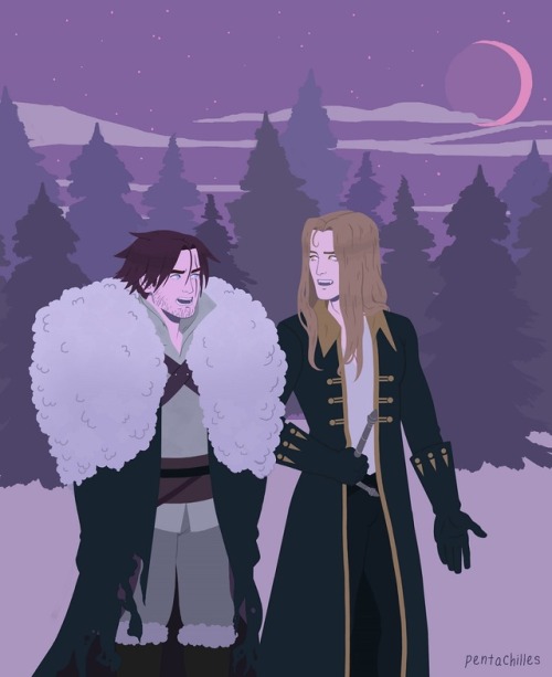 pentachilles:dirty hobo and his goth boyfriend.jpgHAPPY RELEASE DAY!!!! I finished this at the strok