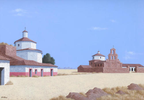 thunderstruck9: Tristram Hillier (British, 1905-1983), Romanesque Churches near Caceres, 1970. Oil o