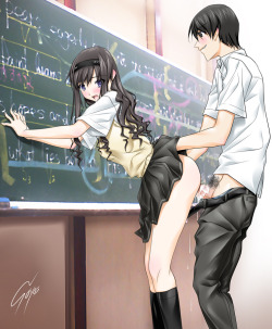 succubuscaption:  unlimited-sexxy-works:  Download my sexy Amagami hentai collection here: http://ift.tt/1io1JcW  The life of a tutor is so difficult. I’m trying to teach this guy yet he won’t listen to a single thing I teach him! So I decided to