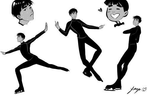 Phichit-kun ~ *3* he’s just so cute ~I love drawing figure skating poses so much ! I should draw him