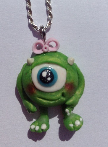 A pendant of Mike Wazowski (of “Cute-Ma” Kappa) in honor of Monsters U!