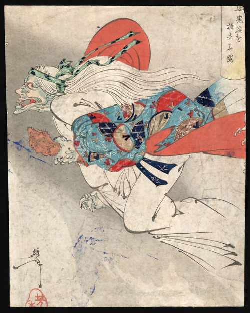 Tsukioka Yoshitoshi (Taiso) (1839-1892), ‘Ibaraki’, 1880-90Source