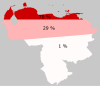 Population distribution map of Venezuela