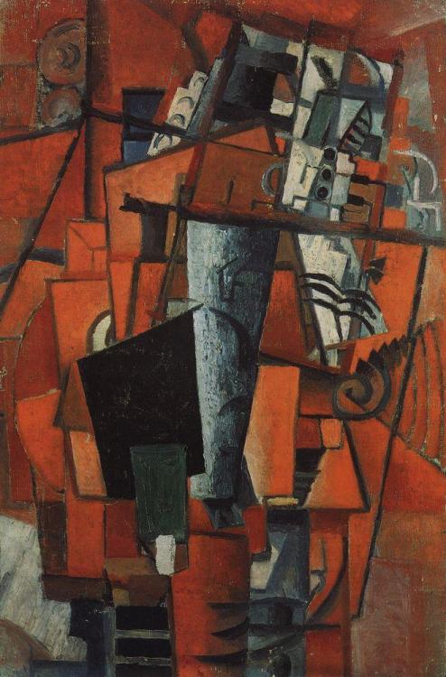 The lady at the piano, 1913, Kazimir Malevich