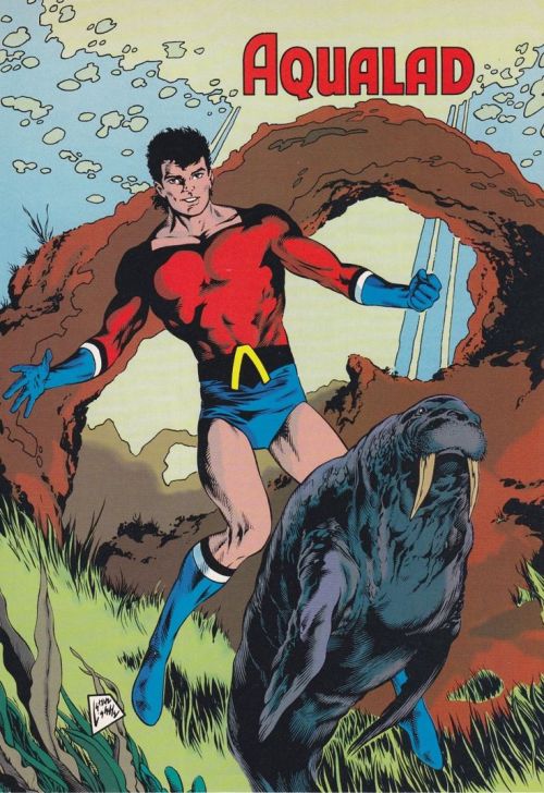 Aqualad&rsquo;s entry from Who&rsquo;s Who in the DC Universe (1990 Looseleaf Edition), Febr