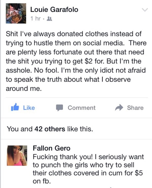 Porn Pics Stop selling clothes online and donate!!