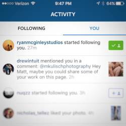 So, Ryan McGinley started following me on
