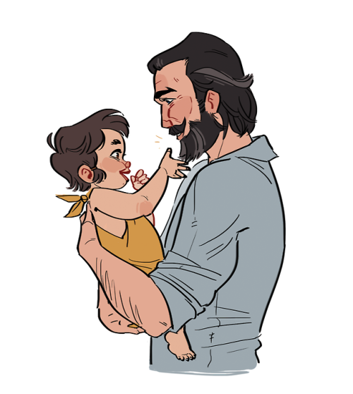 baewall:Papa Blackwall and his little Cara Cadash.Cara: *pulls papa’s beard way too hard*Thom: *in p