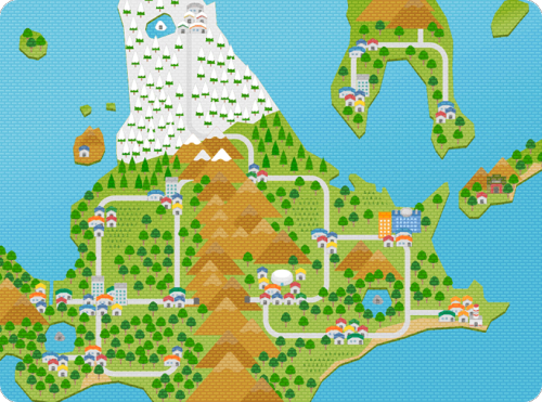 ochazuke-yokochou: [Pokemon region maps: Kanto, Johto, Hoenn, Sinnoh, Unova and Kalos]