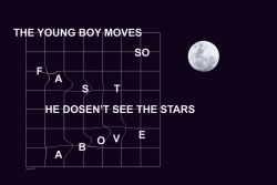 l-slash:  “the young boy moves so fast