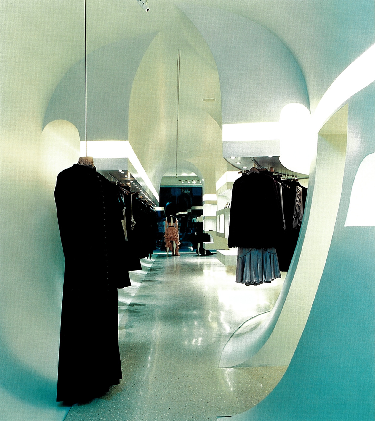 y2kaestheticinstitute:  Alexander McQueen New York (2003)  Scanned From Domus Magazine