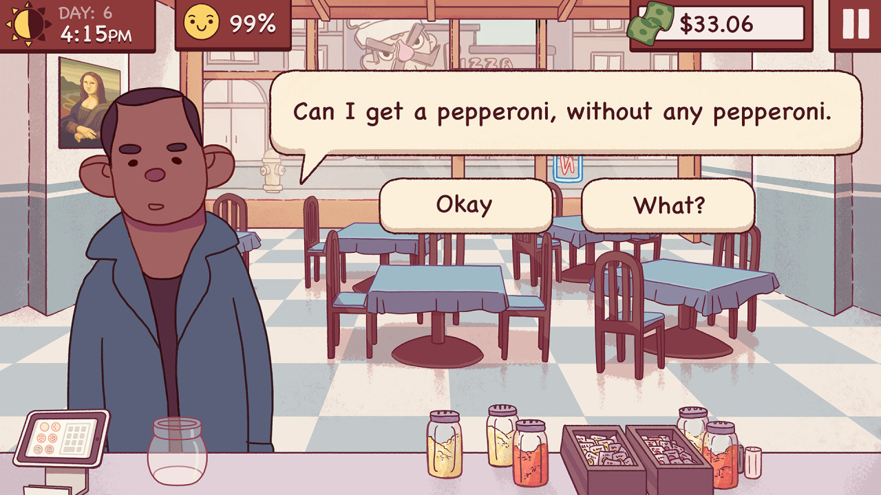 Good Pizza, Great Pizza - Non-Violent Game of the Day