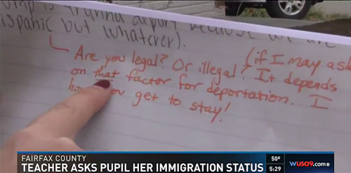 Virginia HS Teacher Asks Latina Student, ‘Are You Legal or Illegal?’ (VIDEO)